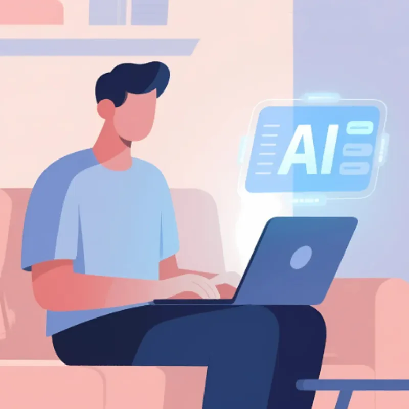 Contractor reviewing marketing leads on laptop